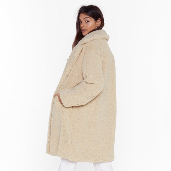Nasty Gal: Ready Teddy Go Oversized Faux Fur Coat - Picture 2 of 11